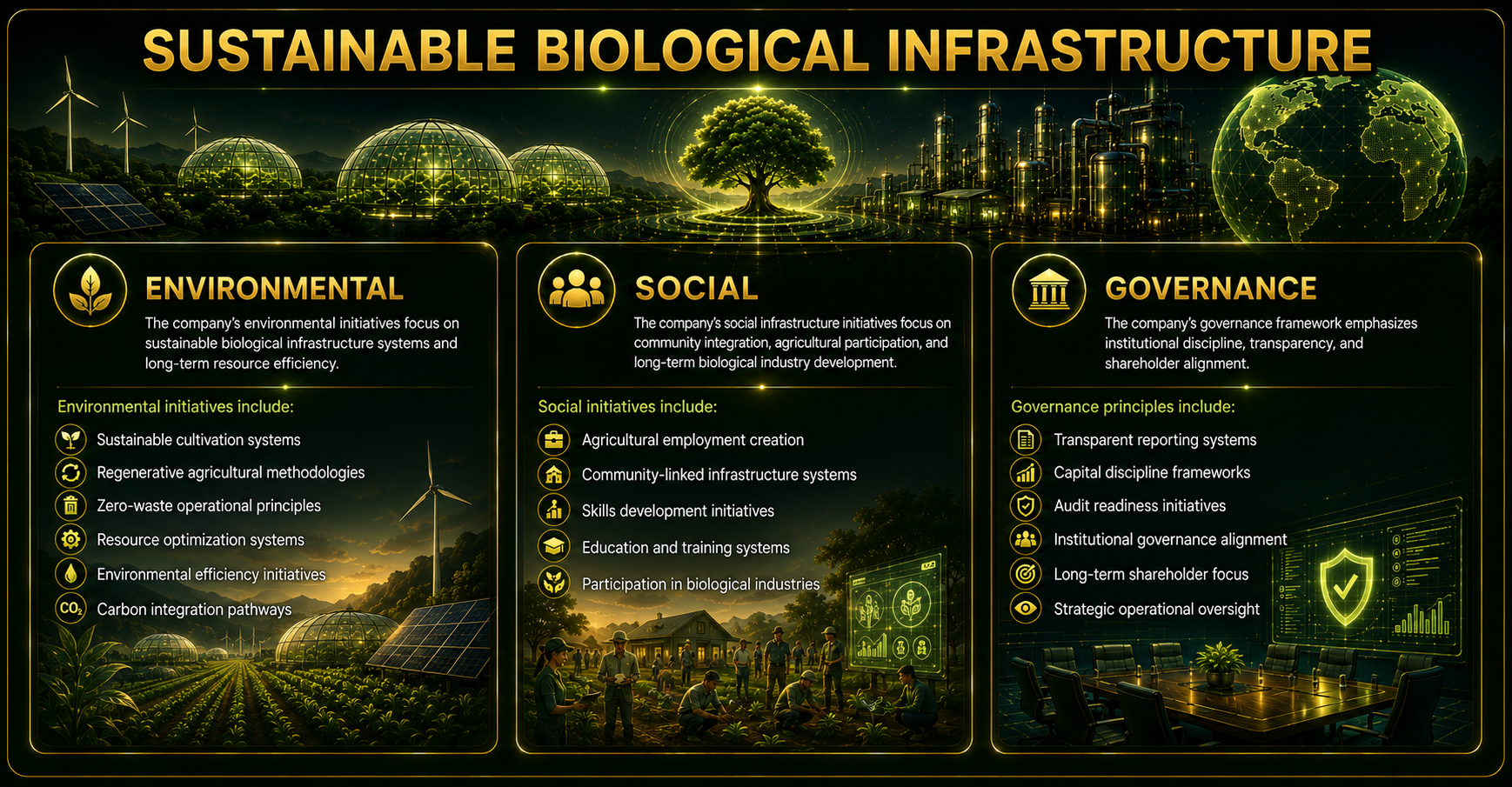 SUSTAINABLE BIOLOGICAL INFRASTRUCTURE SUSTAINABLE BIOLOGICAL INFRASTRUCTURE